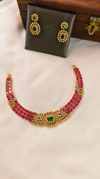Meher Emerald Ruby Necklace Set | ADNK-01