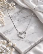 Lunara Silver Heart Necklace | TRNNK6