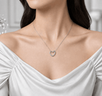 Lunara Silver Heart Necklace | TRNNK6
