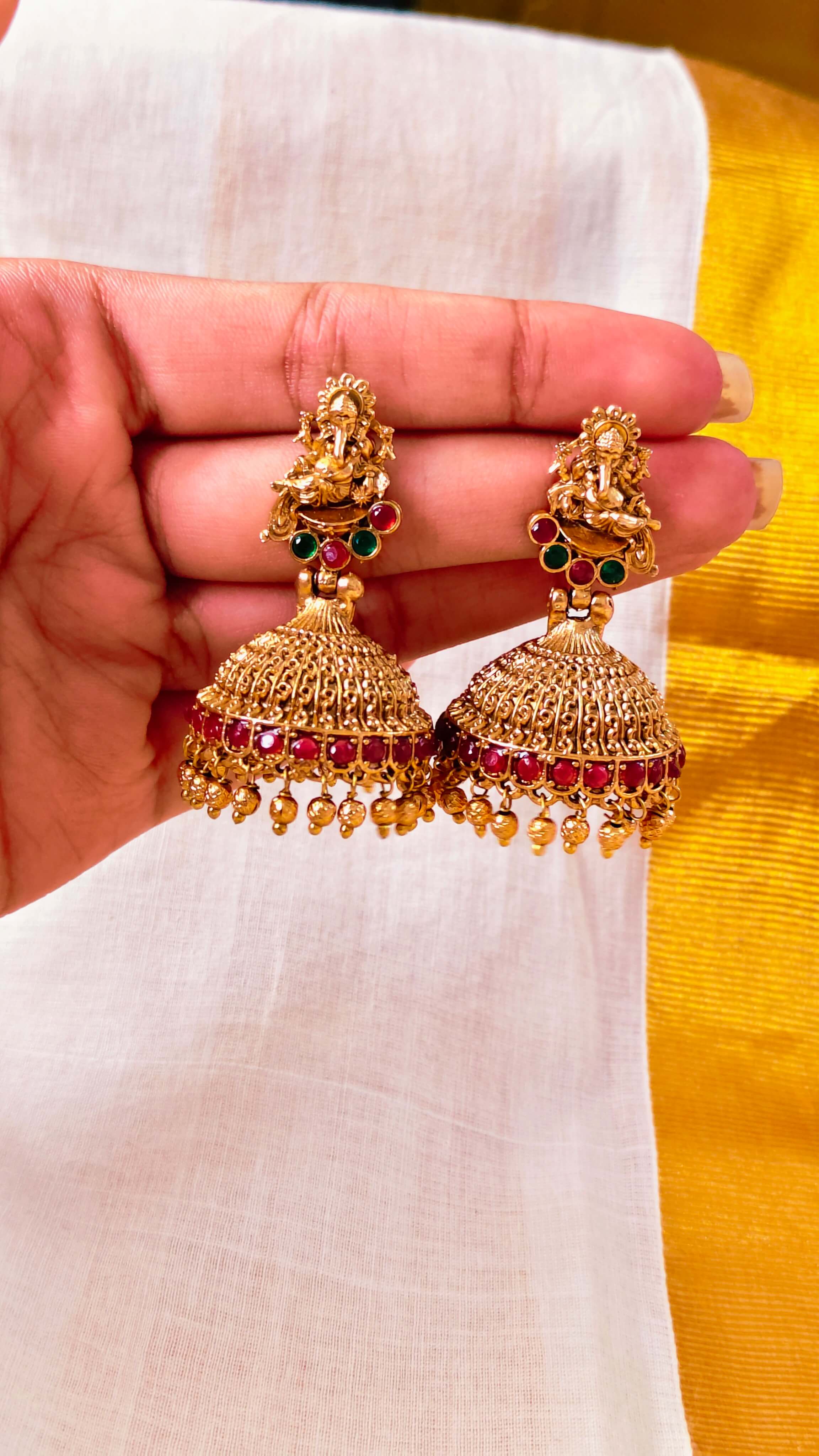 Mangala Ganesha Jhumkas | TRDE-11