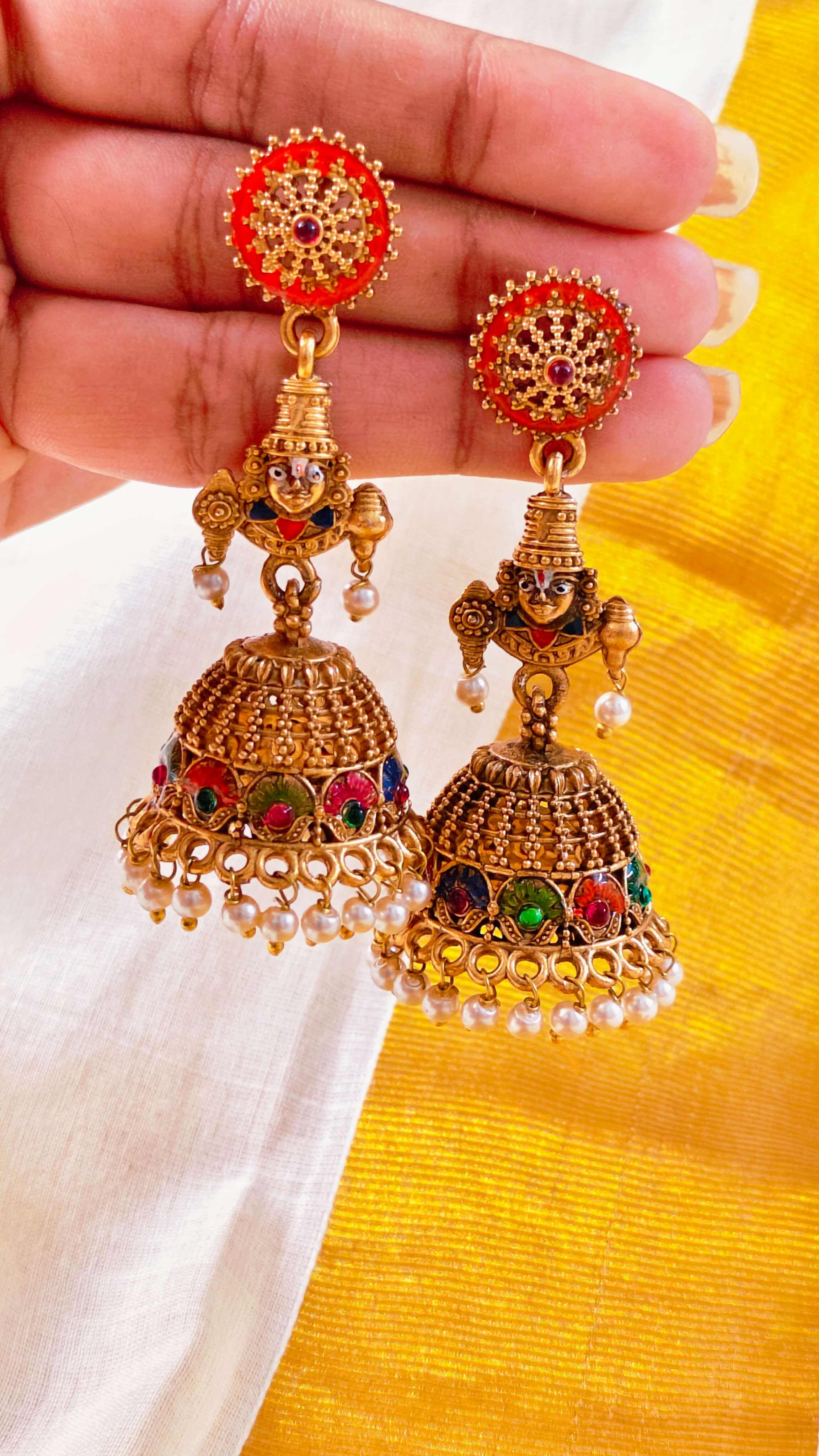 Alankara Multicolor Heritage Jhumkas | TRDE-16