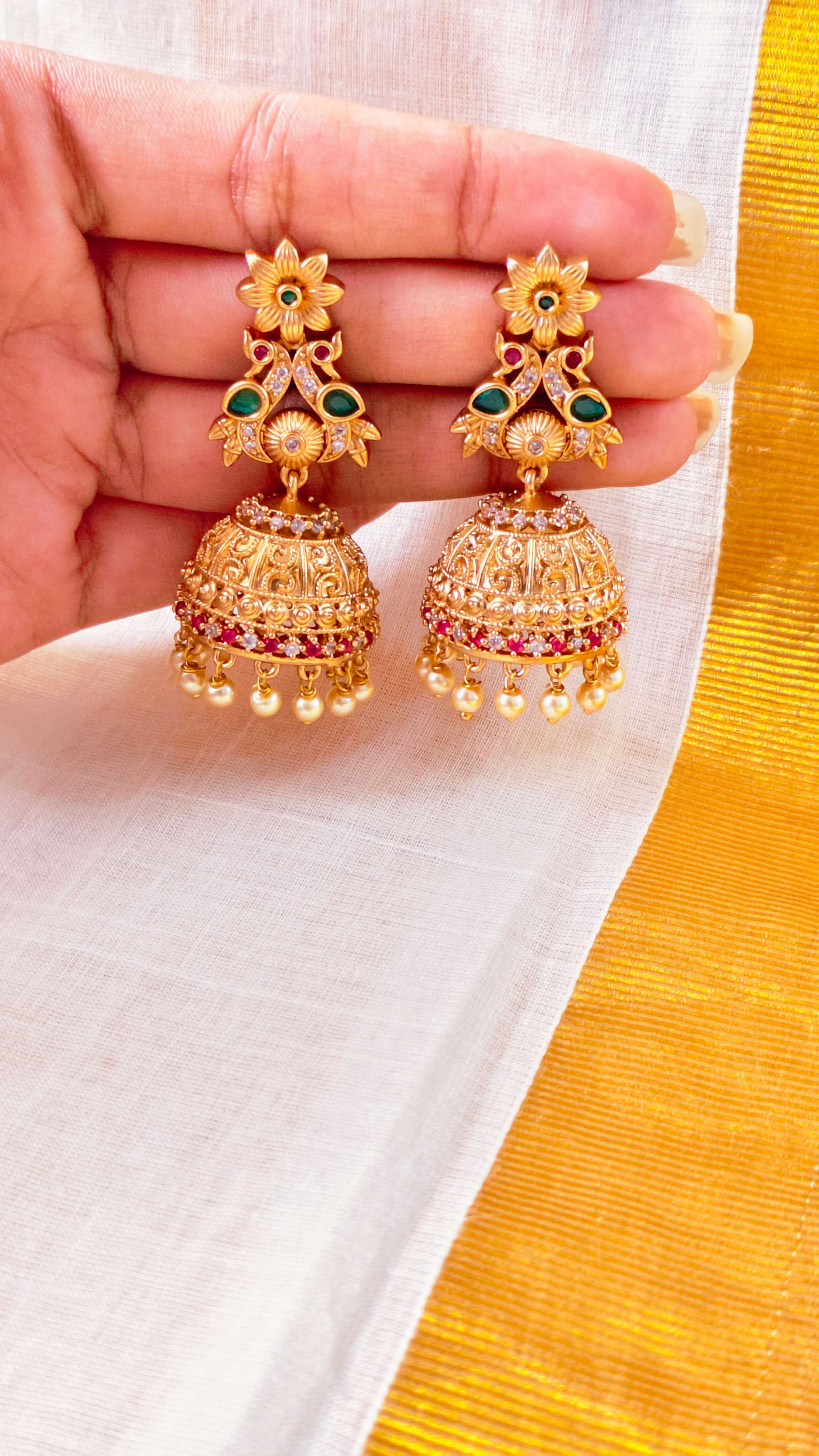 Regal Bloom Jhumkas | TRDE-18