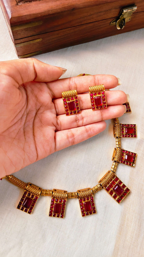 Crimson Heritage Necklace Set | TRDNK-57