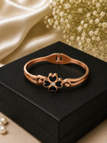 Rose Gold Floral Pattern Bangle