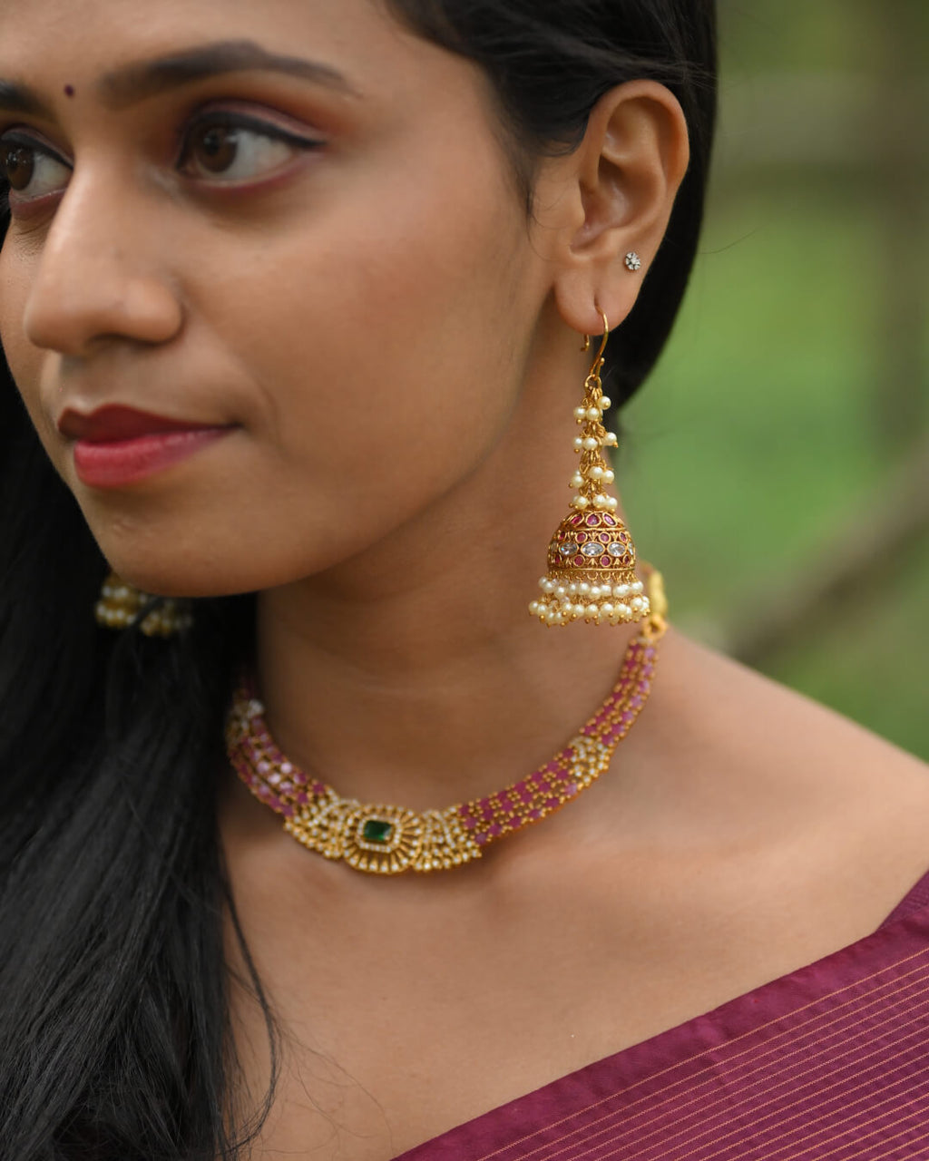 Manikya Pearl Drop Jhumkas | TRDE-19
