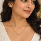 Aurelia Crystal Bow Necklace | TRNNK4