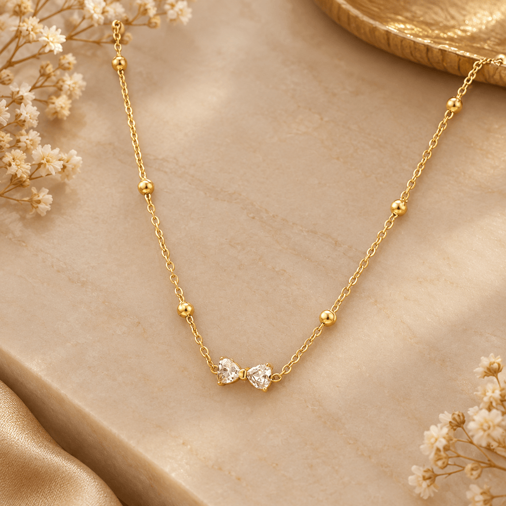 Aurelia Crystal Bow Necklace | TRNNK4