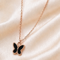 Rose gold chain with butterfly shaped pendant