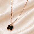 Rose gold chain with double-heart shaped pendant