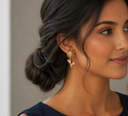 gold plated tulip earrings