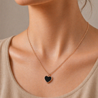 Rose gold chain with heart shaped pendant