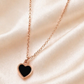 Rose gold chain with heart shaped pendant