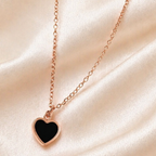 Rose gold chain with heart shaped pendant