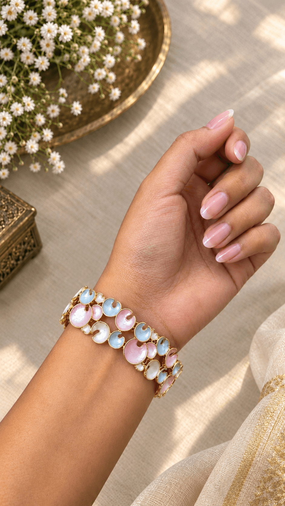 Pastel Petal Stretch Bracelet - Variant 2 | TRNBR06
