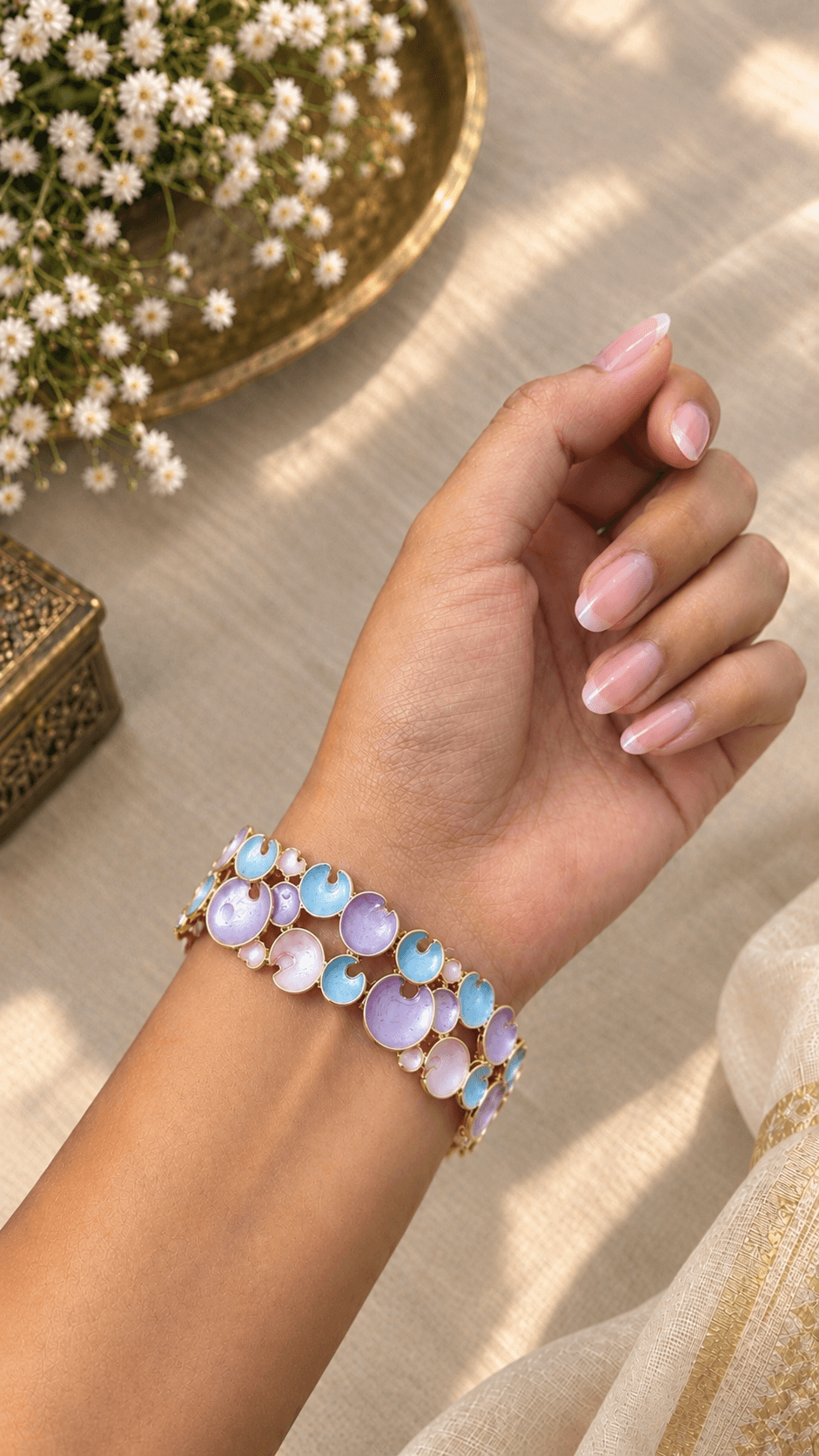 Pastel Petal Stretch Bracelet - Variant 4 | TRNBR08