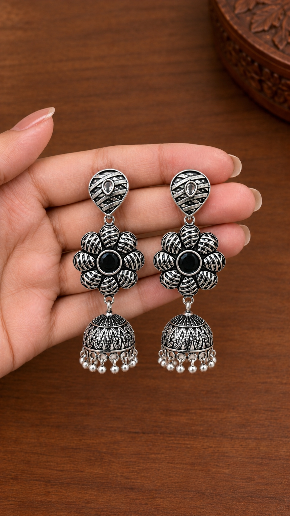 Bloom & Bell Jhumkas | OXDE-18 (2 colours)