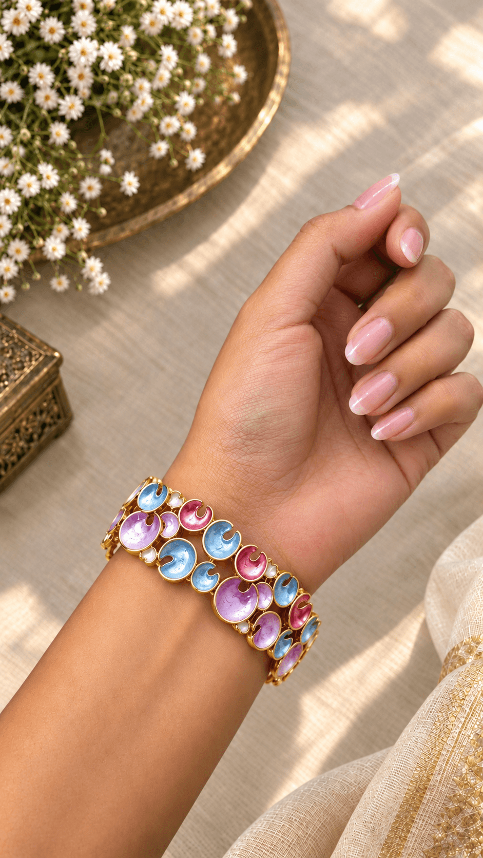Pastel Petal Stretch Bracelet - Variant 1 | TRNBR05