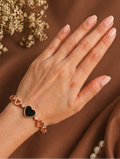 Rose Gold Heart Shaped Bangle | TRN15