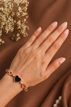 Rose Gold Heart Shaped Bangle