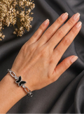 Silver plated Butterfly Bangle | TRN16