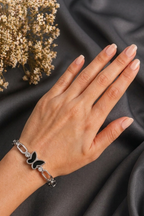 Silver plated Butterfly Bangle