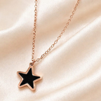 Rose gold chain with star shaped pendant